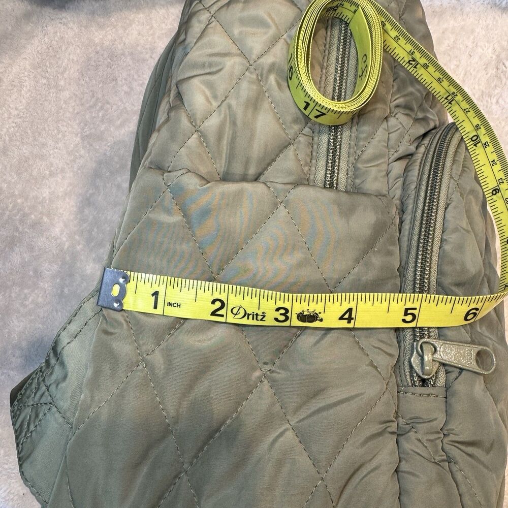 Vera Bradley quilted back pack olive leaf green with matching wallet lighten up - Picture 14 of 15